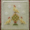 The 12 Sampler Days Of Christmas ornaments - Hens